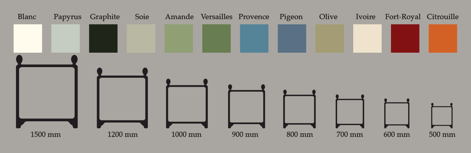 Versailles tree box colors